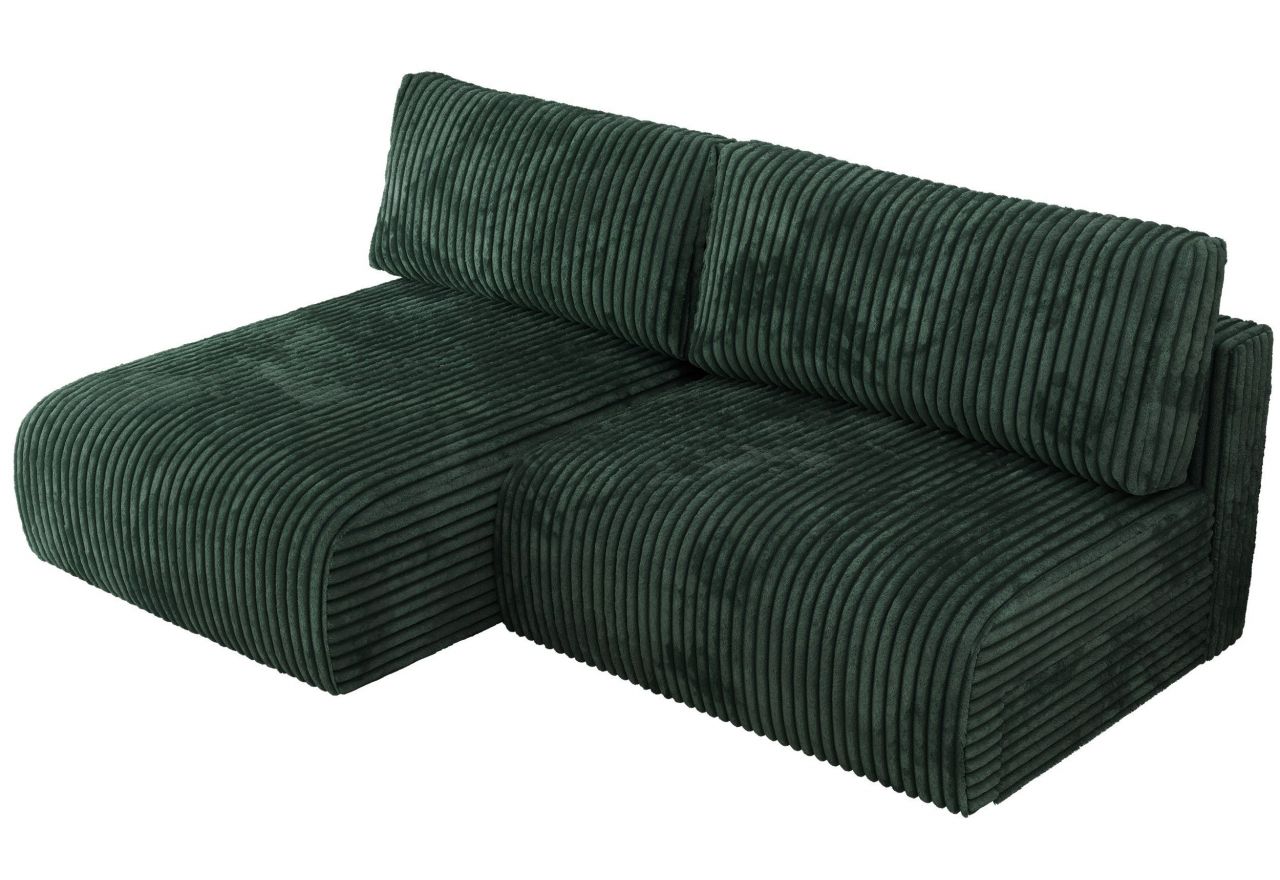 Narożnik VIVO L - strona lewa - zielony, sztruks