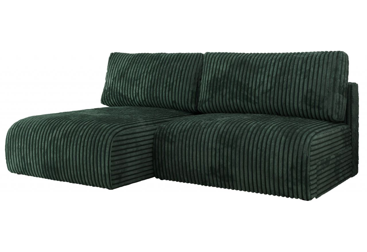 Narożnik VIVO L - strona lewa - zielony, sztruks