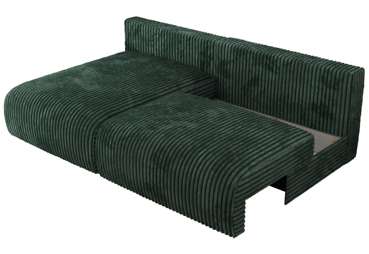 Narożnik VIVO L - strona lewa - zielony, sztruks