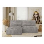 Narożnik VIVO L - strona lewa - szary, sztruks