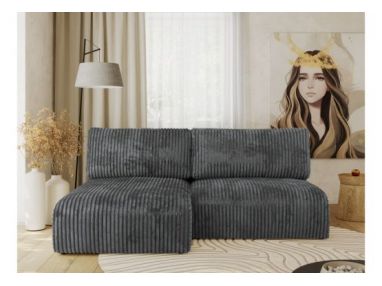 Narożnik VIVO L - strona lewa - ciemnoszary, sztruks