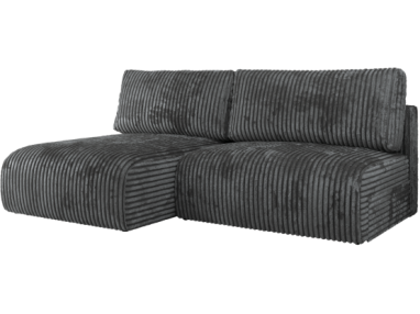 Narożnik VIVO L - strona lewa - ciemnoszary, sztruks