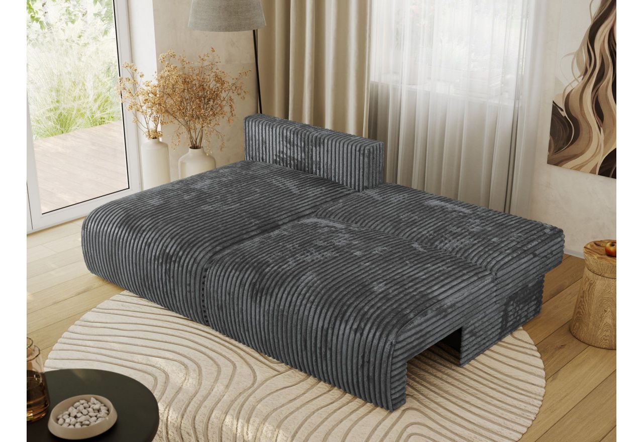 Narożnik VIVO L - strona lewa - ciemnoszary, sztruks