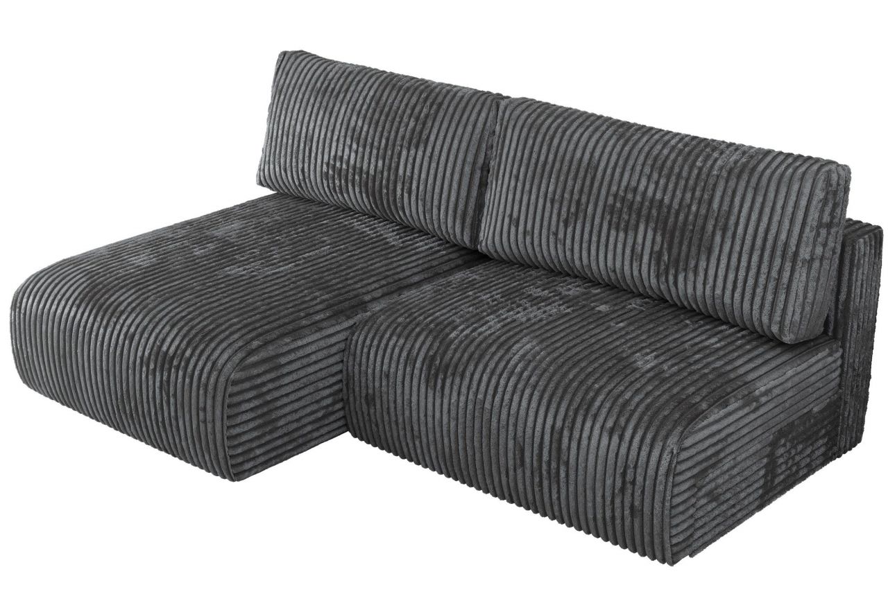 Narożnik VIVO L - strona lewa - ciemnoszary, sztruks