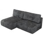 Narożnik VIVO L - strona lewa - ciemnoszary, sztruks