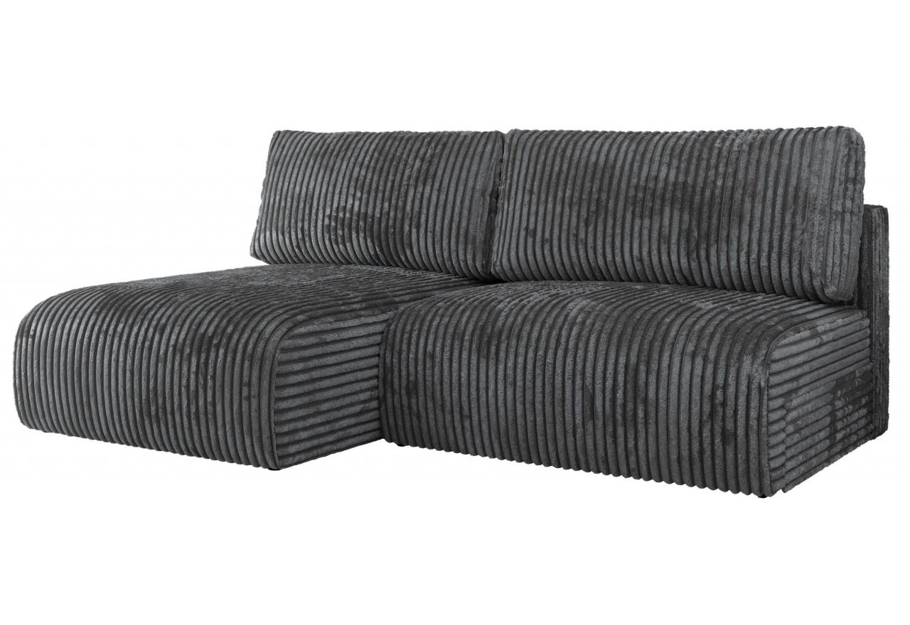 Narożnik VIVO L - strona lewa - ciemnoszary, sztruks