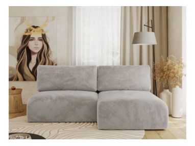 Narożnik VIVO L - strona prawa - jasnoszary, plusz