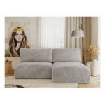 Narożnik VIVO L - strona prawa - jasnoszary, plusz