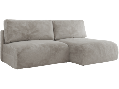 Narożnik VIVO L - strona prawa - jasnoszary, plusz