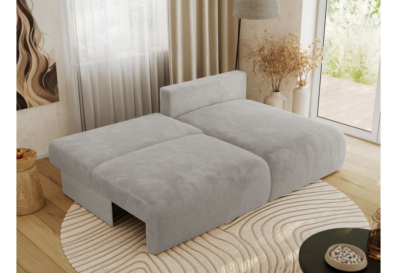 Narożnik VIVO L - strona prawa - jasnoszary, plusz