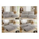 Narożnik VIVO L - strona prawa - jasnoszary, plusz