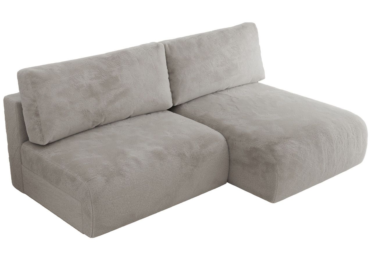 Narożnik VIVO L - strona prawa - jasnoszary, plusz