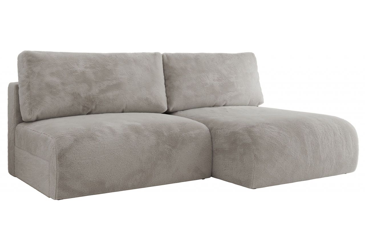 Narożnik VIVO L - strona prawa - jasnoszary, plusz