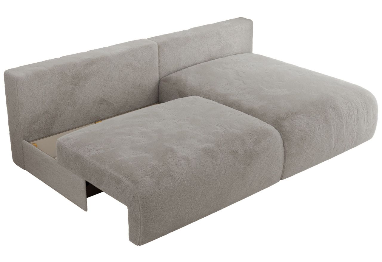 Narożnik VIVO L - strona prawa - jasnoszary, plusz