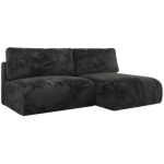 Narożnik VIVO L - strona prawa - ciemnoszary, plusz