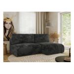 Narożnik VIVO L - strona prawa - ciemnoszary, plusz