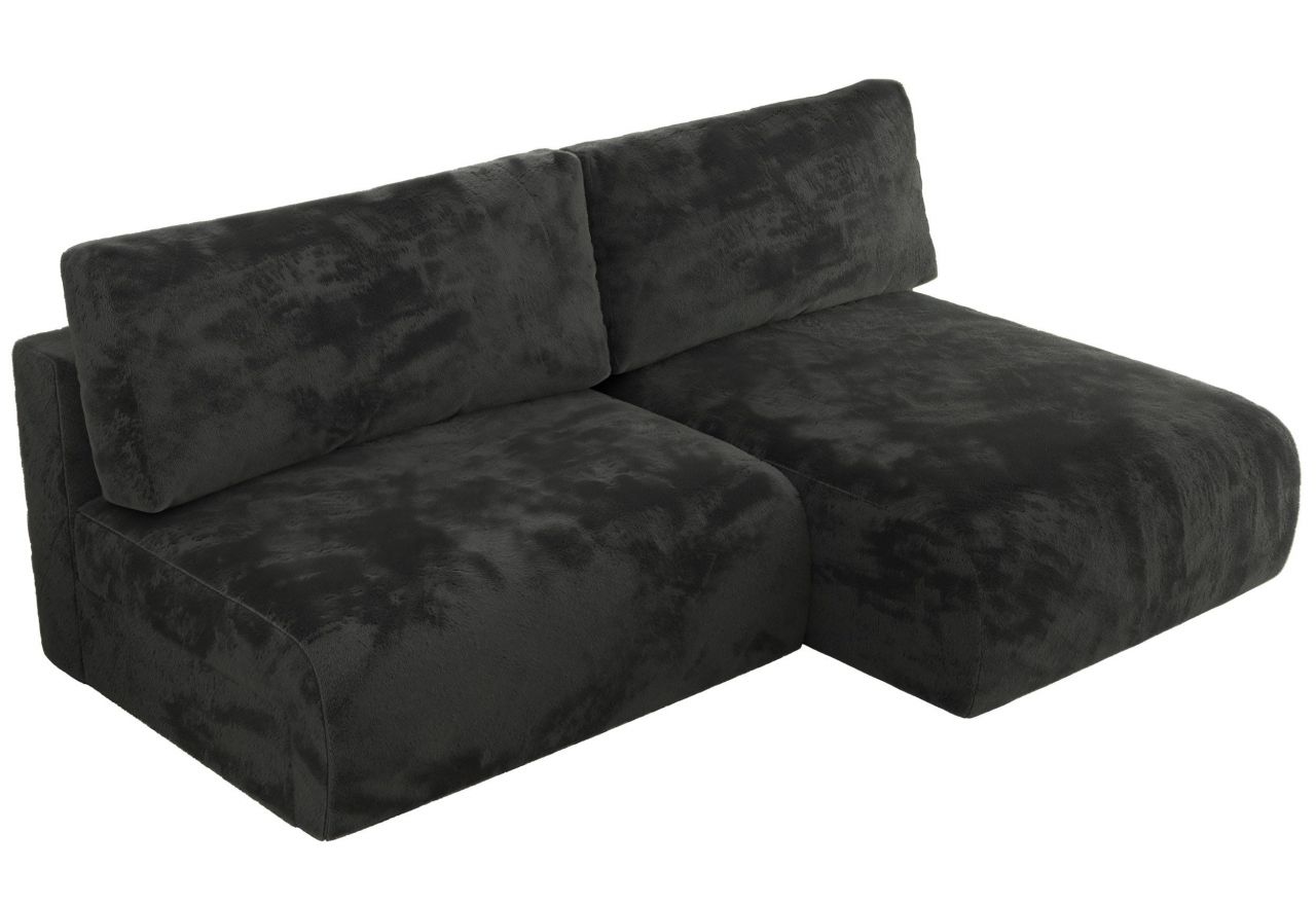 Narożnik VIVO L - strona prawa - ciemnoszary, plusz