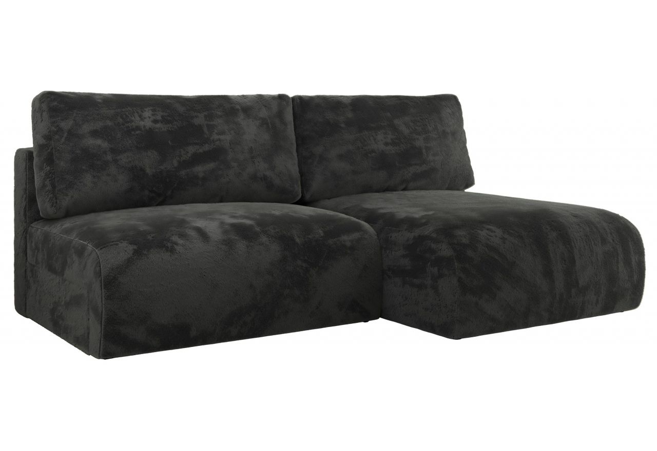 Narożnik VIVO L - strona prawa - ciemnoszary, plusz