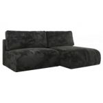 Narożnik VIVO L - strona prawa - ciemnoszary, plusz