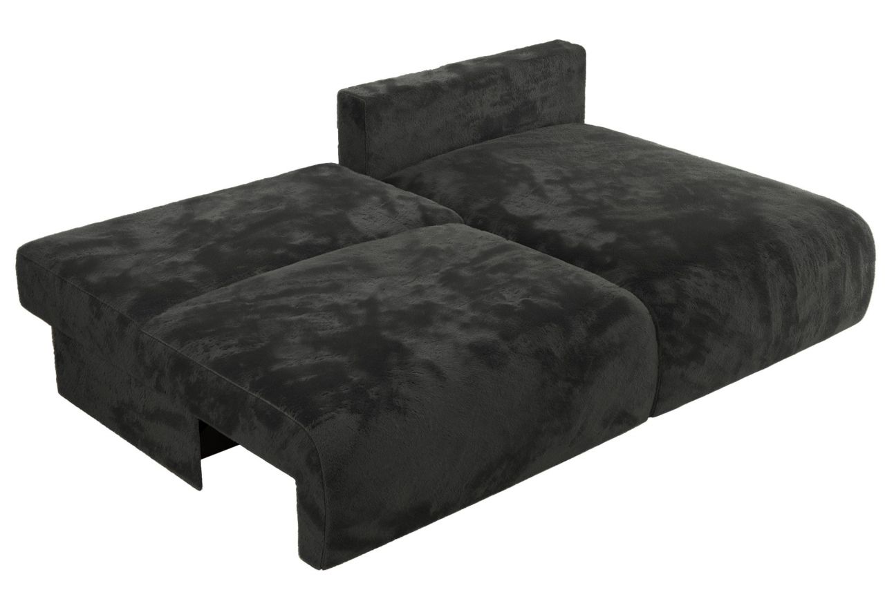 Narożnik VIVO L - strona prawa - ciemnoszary, plusz