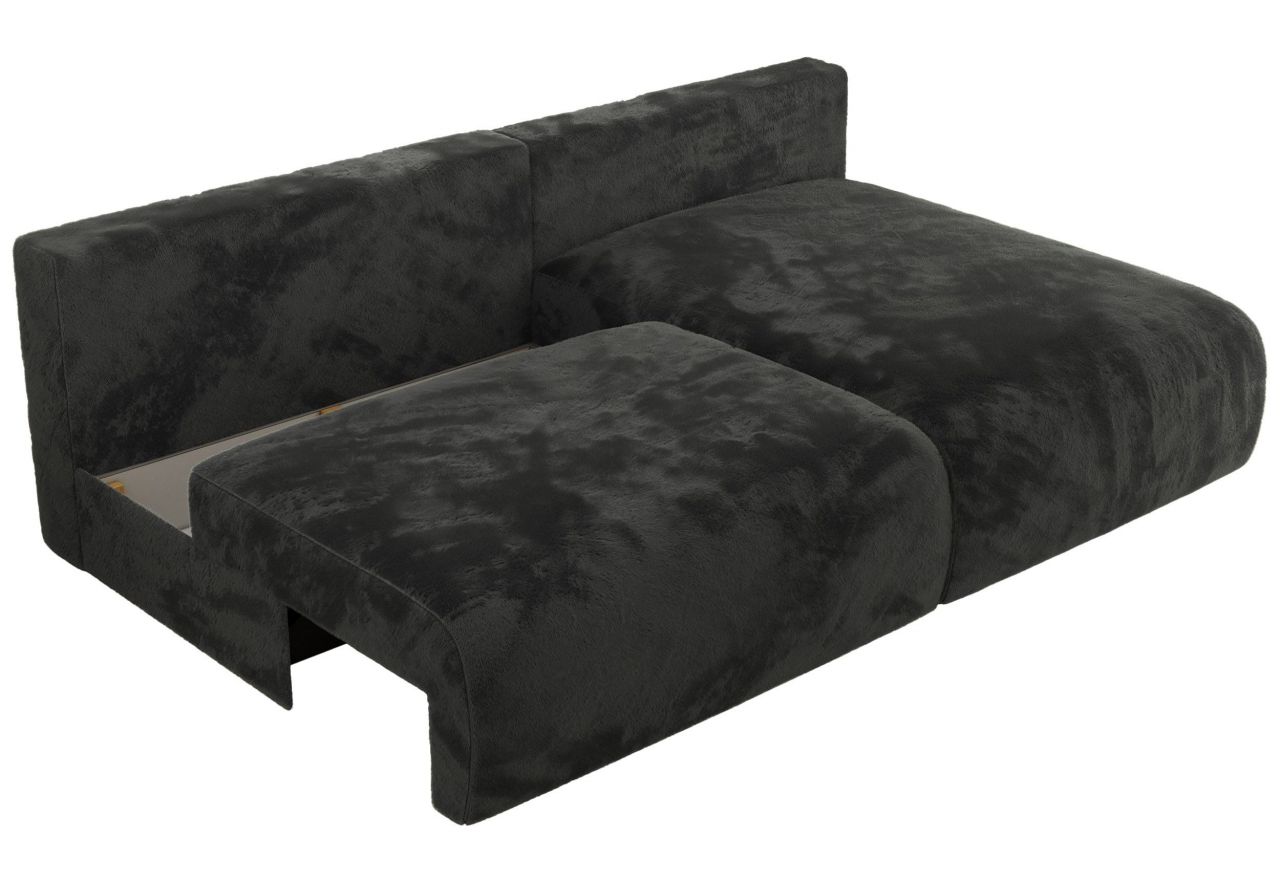 Narożnik VIVO L - strona prawa - ciemnoszary, plusz