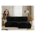 Narożnik VIVO L - strona prawa - czarny, plusz