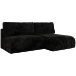 Narożnik VIVO L - strona prawa - czarny, plusz