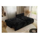 Narożnik VIVO L - strona prawa - czarny, plusz