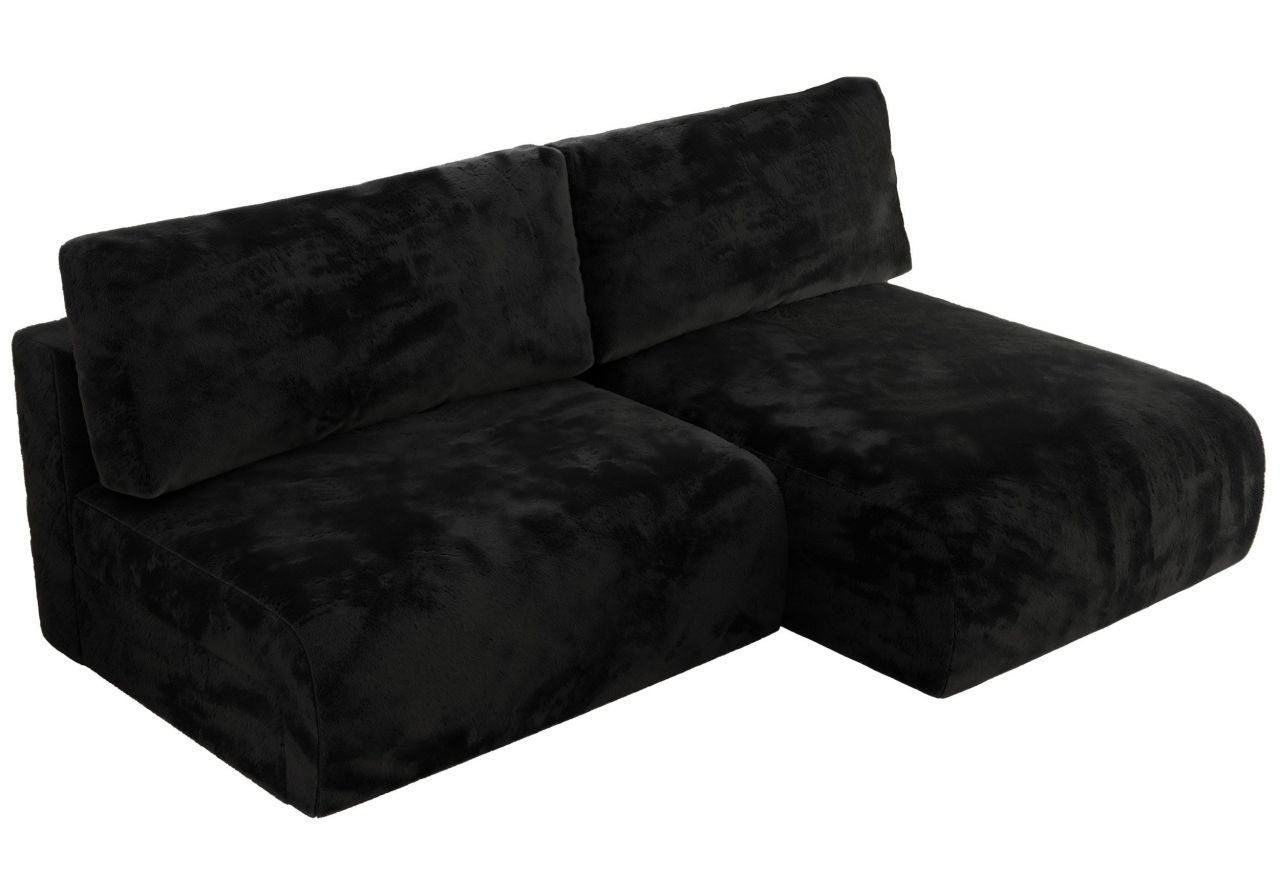 Narożnik VIVO L - strona prawa - czarny, plusz