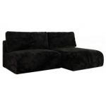 Narożnik VIVO L - strona prawa - czarny, plusz