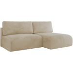 Narożnik VIVO L - strona prawa - kremowy, plusz