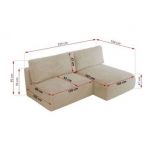 Narożnik VIVO L - strona prawa - kremowy, plusz