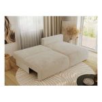 Narożnik VIVO L - strona prawa - kremowy, plusz