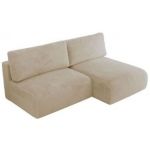 Narożnik VIVO L - strona prawa - kremowy, plusz