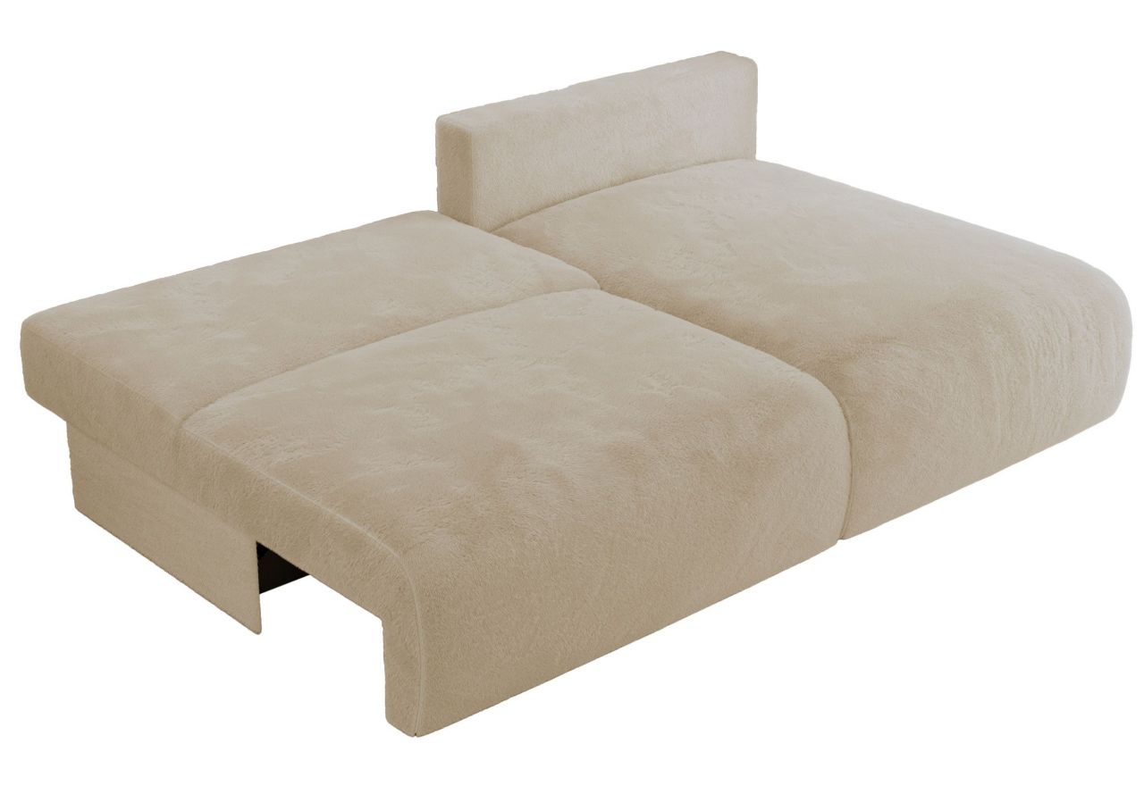 Narożnik VIVO L - strona prawa - kremowy, plusz