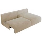 Narożnik VIVO L - strona prawa - kremowy, plusz