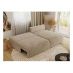 Narożnik VIVO L - strona prawa - beżowy, plusz