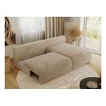 Narożnik VIVO L - strona prawa - beżowy, plusz