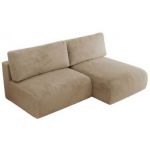 Narożnik VIVO L - strona prawa - beżowy, plusz