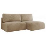 Narożnik VIVO L - strona prawa - beżowy, plusz