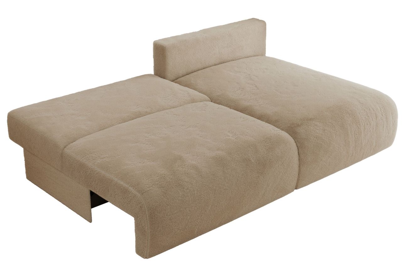 Narożnik VIVO L - strona prawa - beżowy, plusz