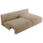 Narożnik VIVO L - strona prawa - beżowy, plusz