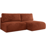 Narożnik VIVO L - strona prawa - pomarańczowy, plusz