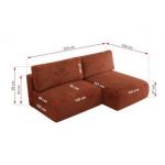 Narożnik VIVO L - strona prawa - pomarańczowy, plusz