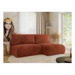 Narożnik VIVO L - strona prawa - pomarańczowy, plusz