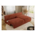 Narożnik VIVO L - strona prawa - pomarańczowy, plusz