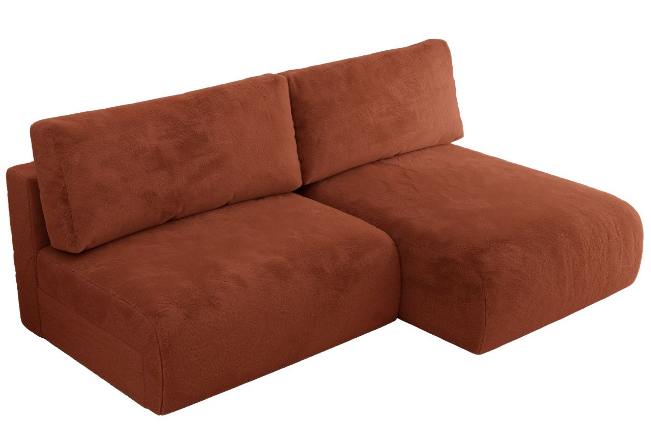 Narożnik VIVO L - strona prawa - pomarańczowy, plusz