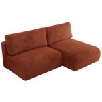 Narożnik VIVO L - strona prawa - pomarańczowy, plusz