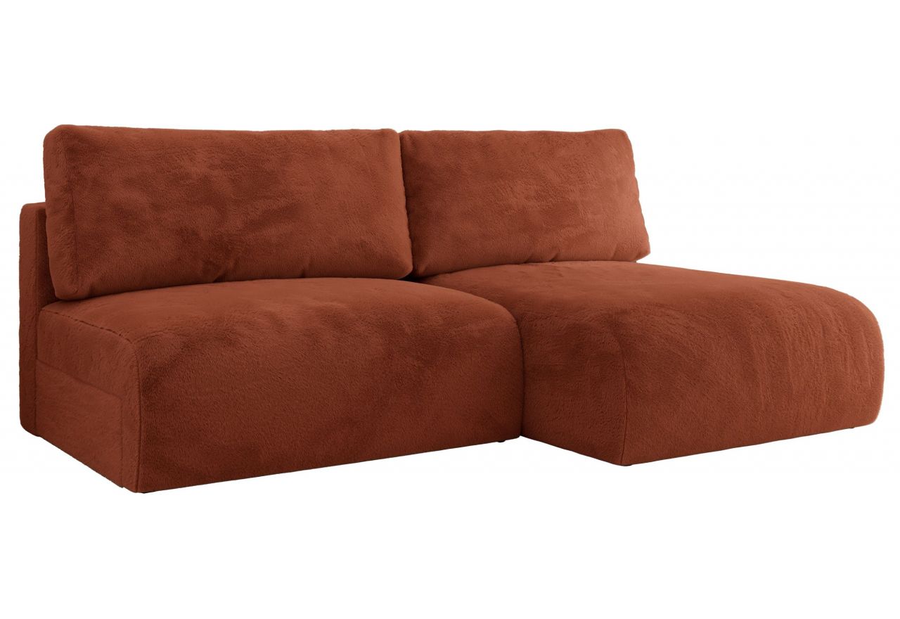 Narożnik VIVO L - strona prawa - pomarańczowy, plusz