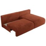 Narożnik VIVO L - strona prawa - pomarańczowy, plusz